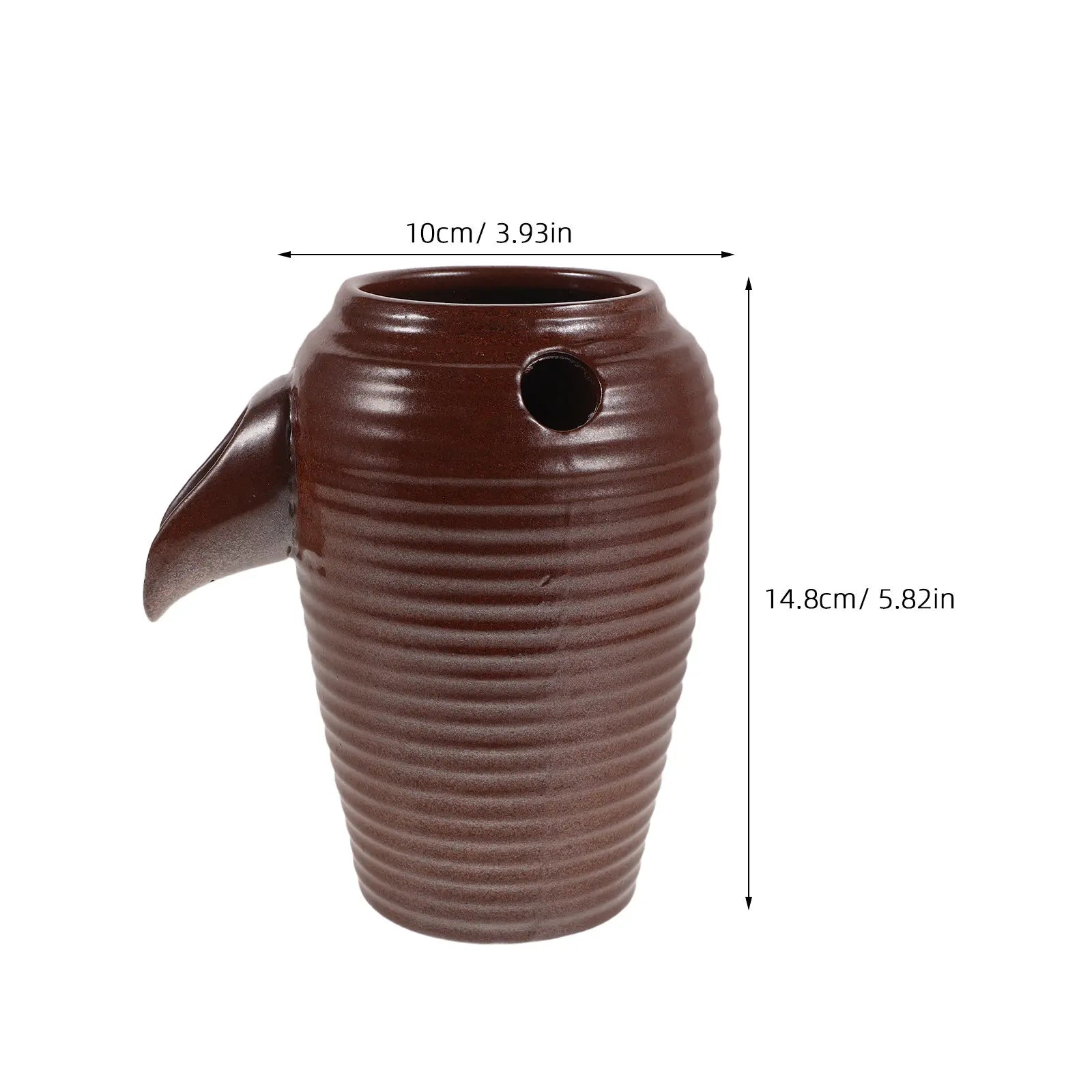 Ceramic Jar Water Fountain Spitter for Indoor Outdoor Use Circulating Waterfall Feature Garden Pond Aquarium Decor Zpaxo 14.8X10X10CM
