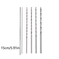 ▶5Pcs 2mm 3mm 3.5mm 4mm 5mm Twist Drill Bit Kit For Wood Plastic Alloy Metal Woodworking Deep Hole Drilling Zpaxo 5Pcs