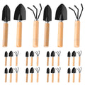 Mini Gardening Tool Set Wood Handle Iron Shovel Rake Trowel For Succulent Bonsai Precision Planter Pot 10 Packs Bulk Supply Zpaxo 10 sets A