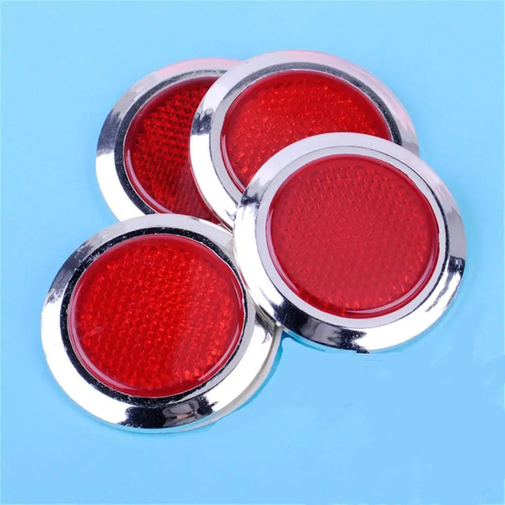Red Round Bike Car Auto Reflector Safety Warning Reflective Strips Zpaxo