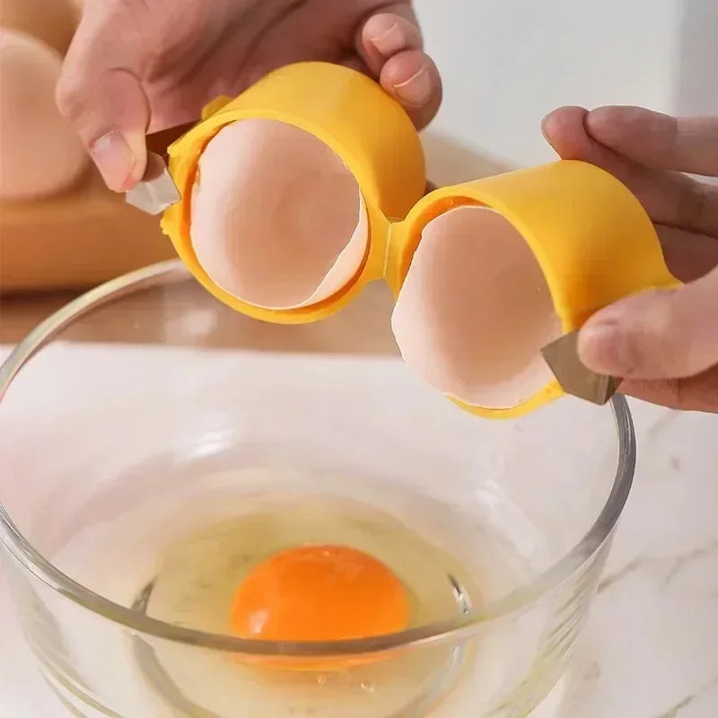 1-3PCS Egg Topper Shell Cutter Beater Raw Egg Cracker Separator Filter Egg Opener Yellow/Orange/Rose red Kitchen Baking Tools Zpaxo