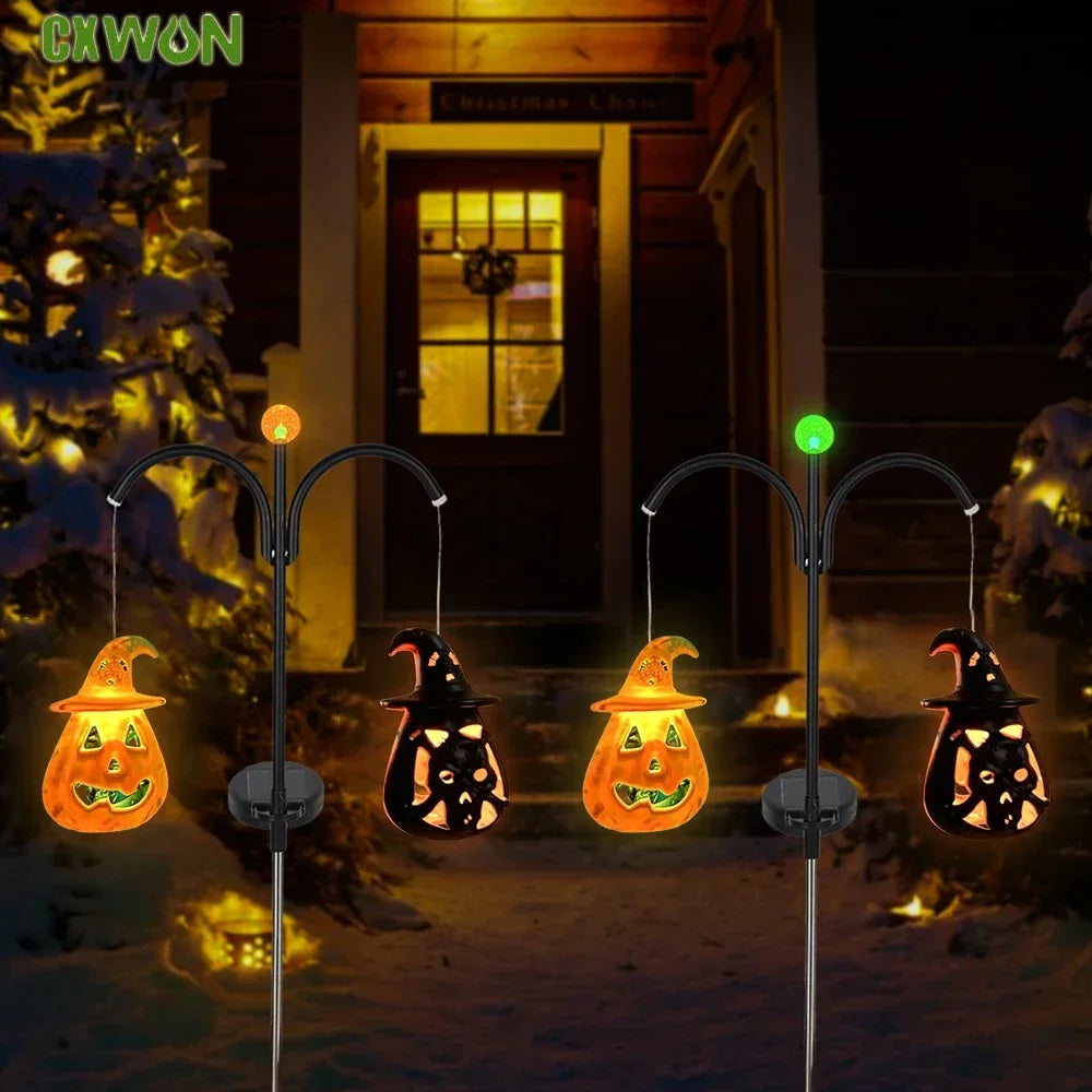 Pumpkin Solar Garden Halloween Led Lights Yard Decoration Waterproof Zpaxo