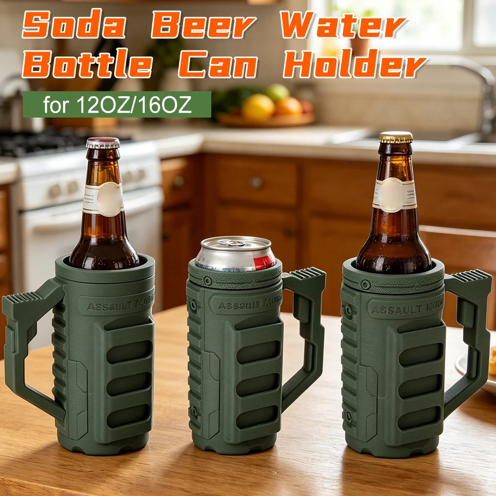 Reusable Portable Sleeve Soda Beer Water Bottle Dual Tactical Loading