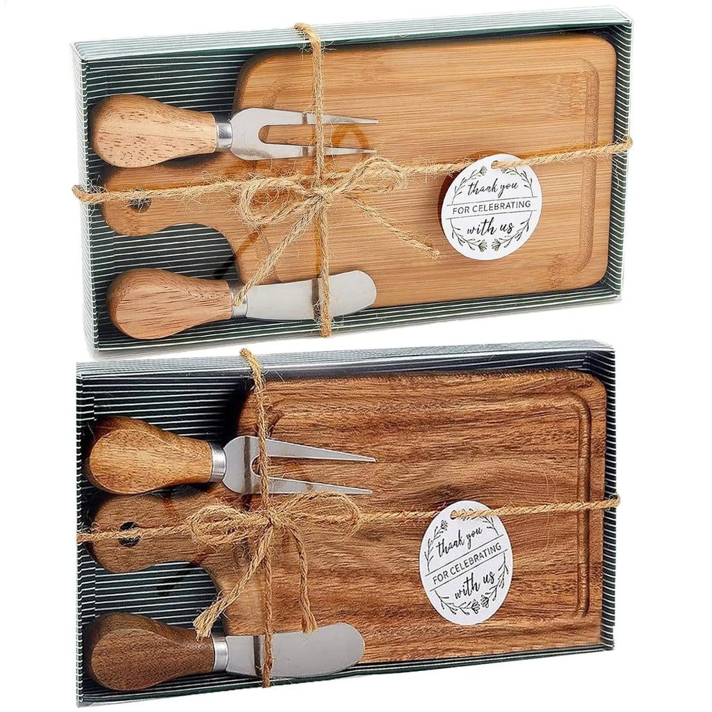 Charcuterie Board Cheese Servers Wooden Square Meat Tray Cutlery