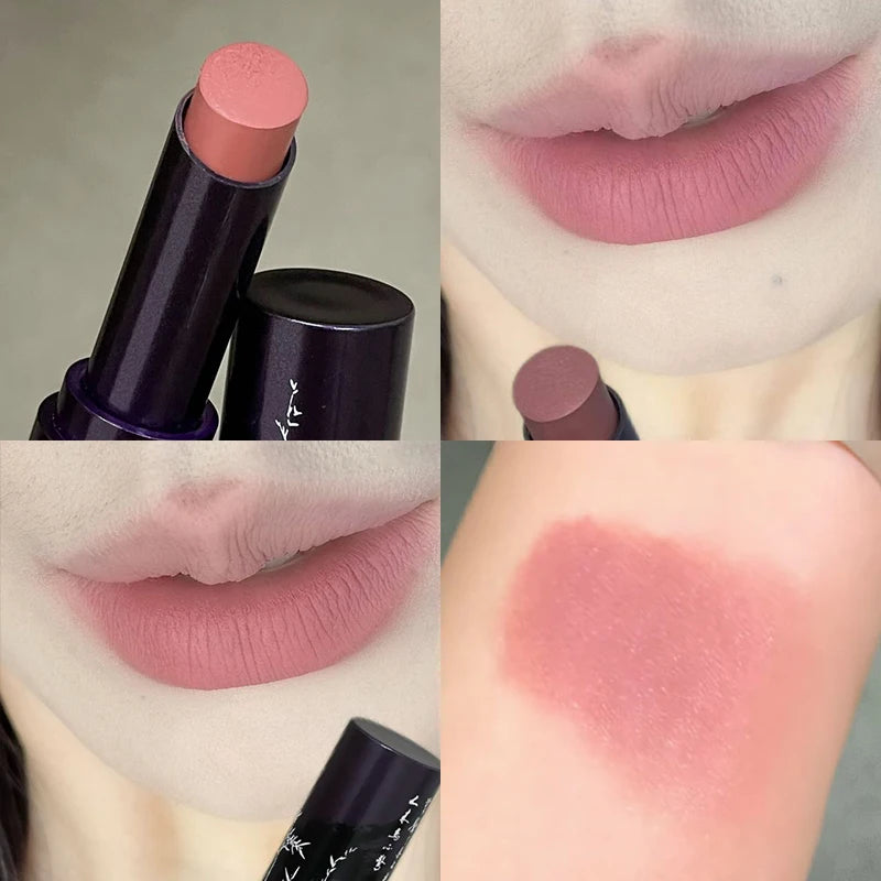 Soft Mist Nude Pink Matte Lipstick Waterproof Long Lasting Lip Sticks Easy To Apply Low Saturation Lip Gloss Makeup for Women Zpaxo