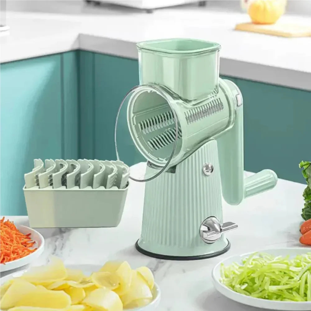 Multifunctional Kitchen Vegetable Slicer Tool Home Use Potato Thread Grater Roller Cutter Machine Easy to Clean Durable Zpaxo