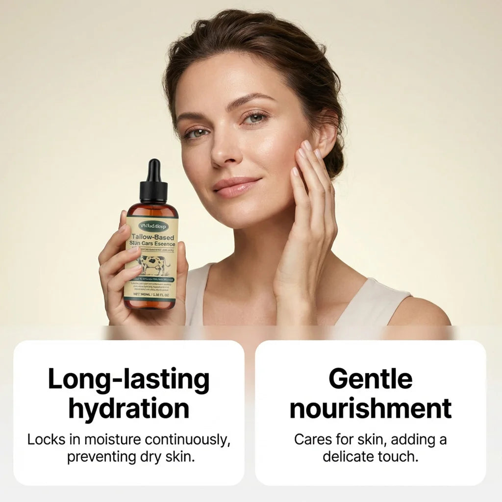 Beef tallow Facial oil Winter skincare Dry skin remedy Deep Hydration Lock Oil based moisturizer Long Lasting Moisturization Zpaxo