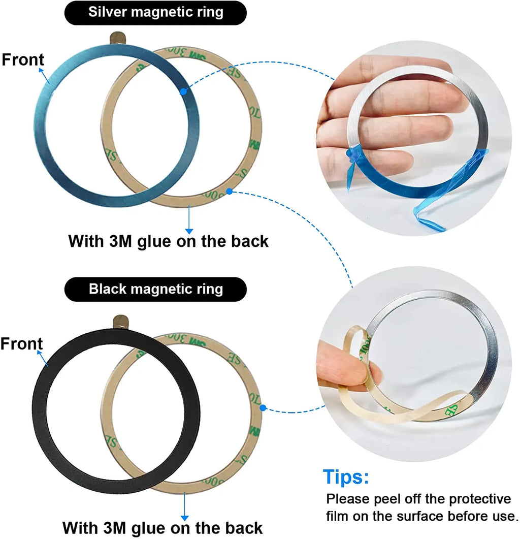 Magnetic Metal Plate Ring For Magsafe Wireless Charger Iron Sheet Sticker Car Mobile Phone Magnet Patch For iPhone Xiaomi Realme Zpaxo