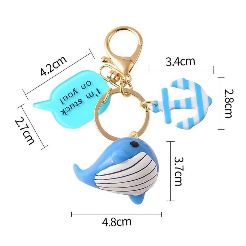 Accessories Gift Jewelry Accessories Three-Dimensional Keyring Ornaments Dolphin Key Chain Key Rings Whale Keychain Zpaxo