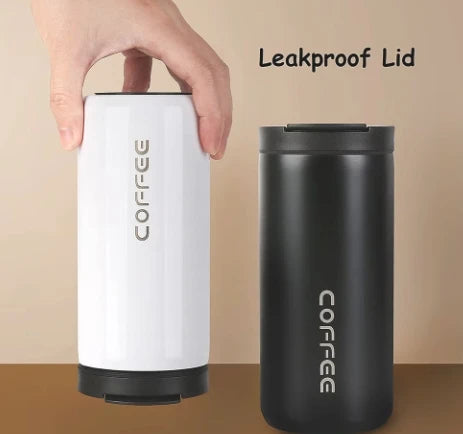 400ML Stainless Steel Coffee Thermos Bottle Thermal Mug Leakproof Car Vacuum Flasks Coffee Cup Travel Portable Insulated Bottles Zpaxo Random color 401-500ml