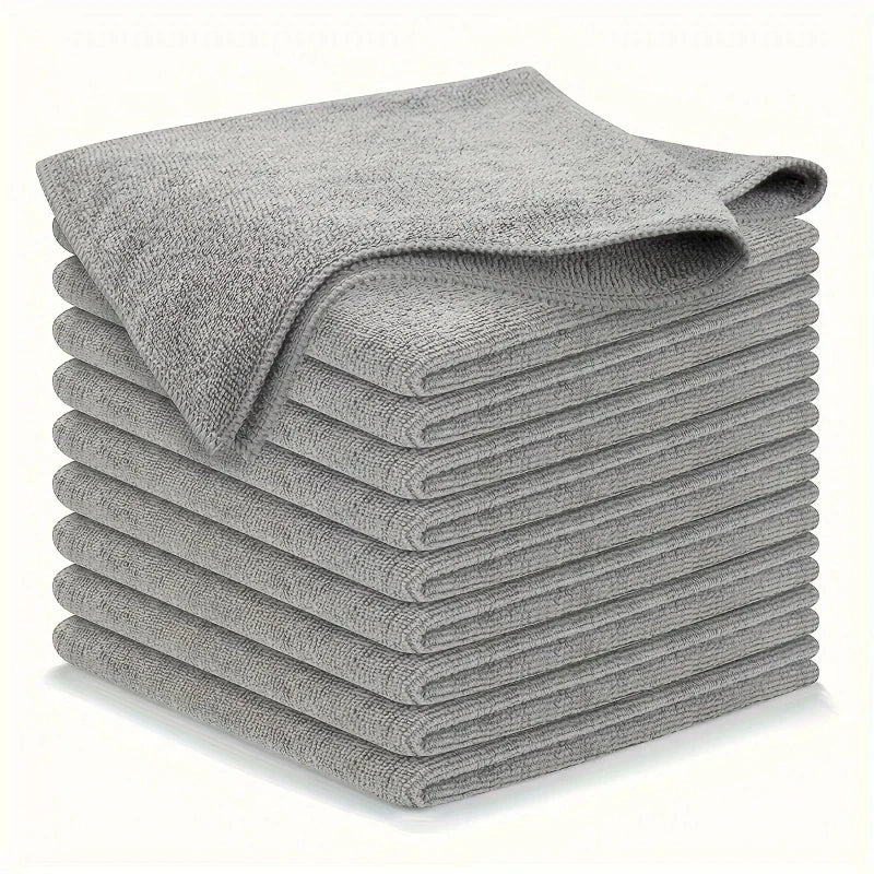 5 10 Kitchen Towel Ultra-fine Fiber Light Gray Cleaning Cloth
