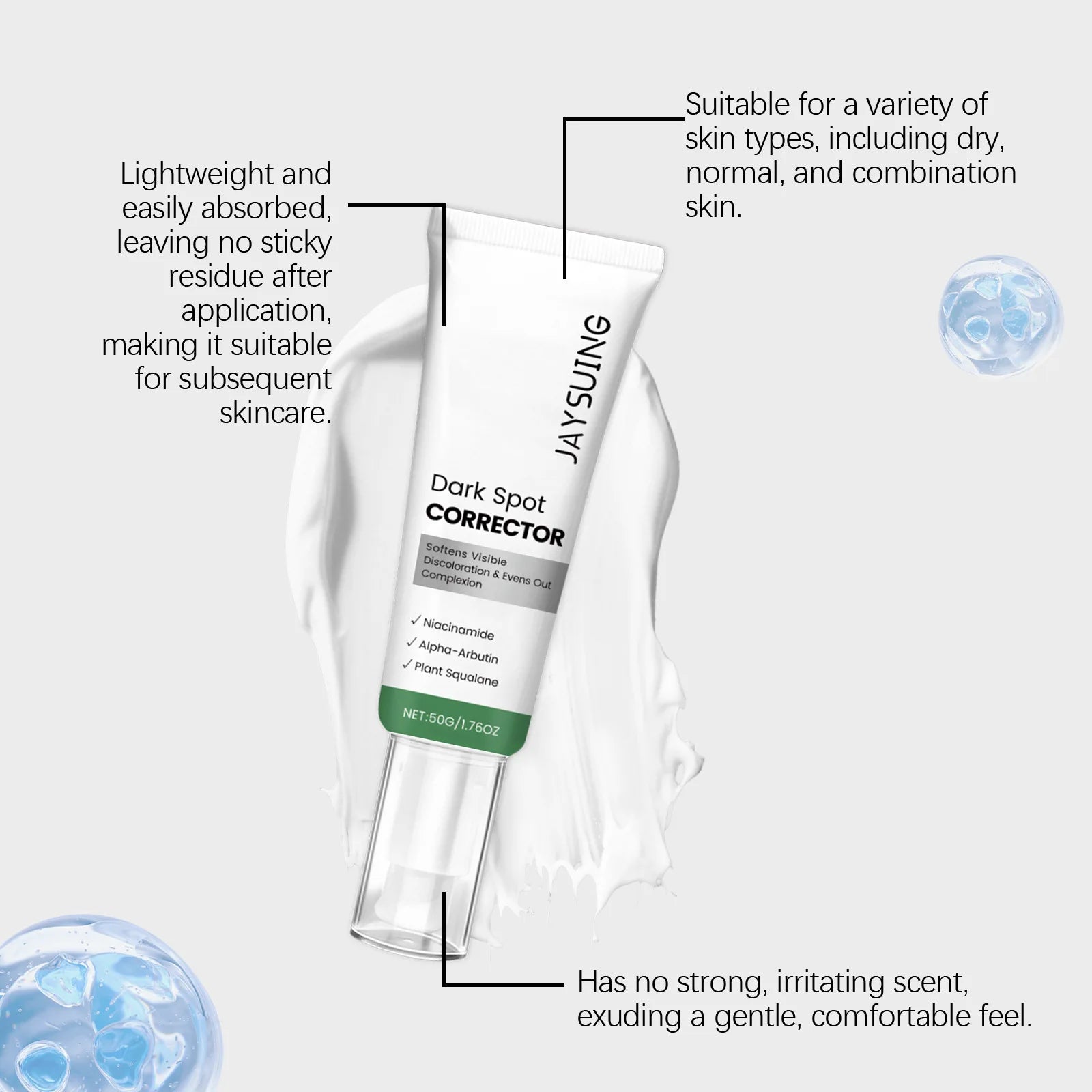 Niacinamide Arbutin Face Cream – Brighten Skin & Fade Dark Spots Brightening Face Serum Zpaxo