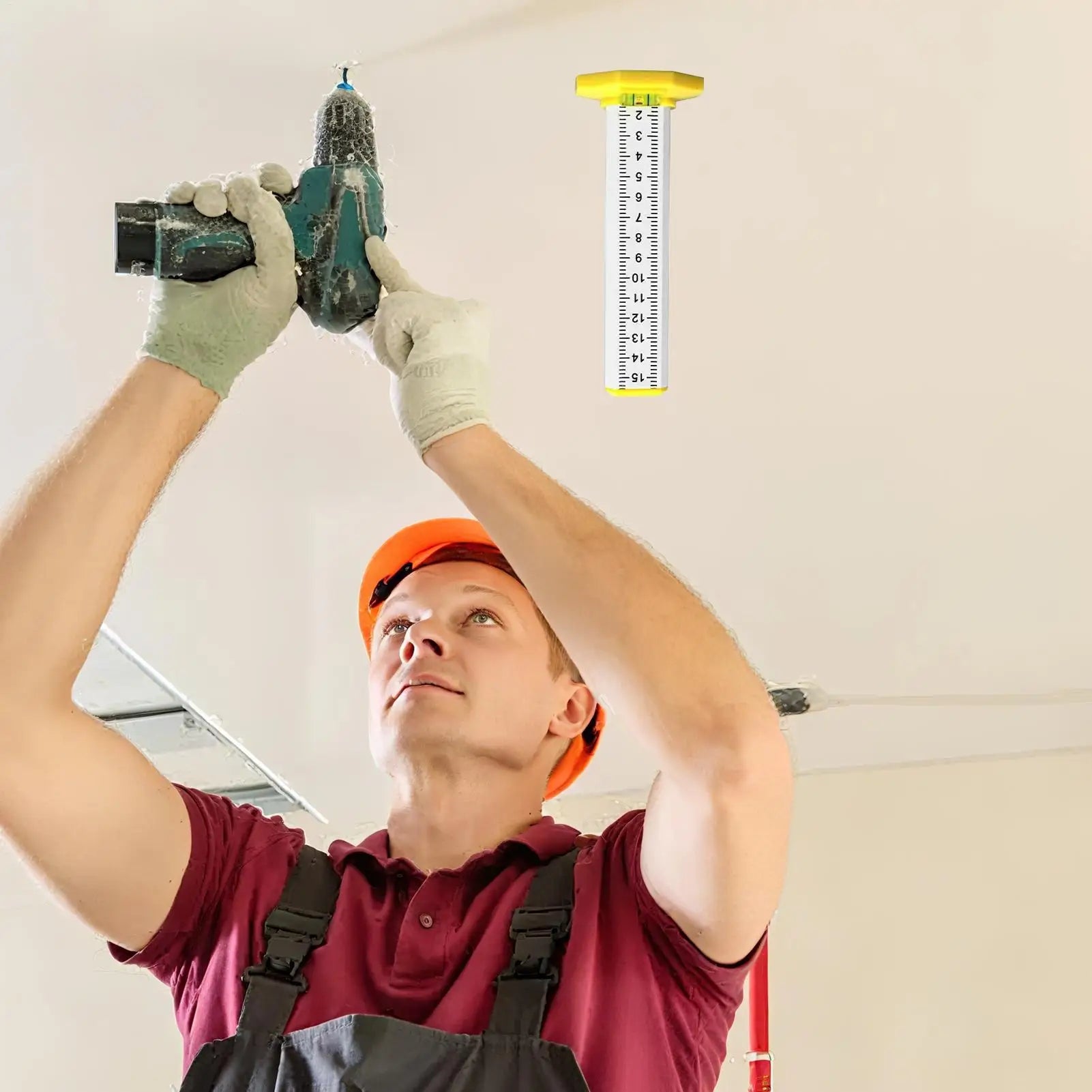 Level Tool Ceiling Leveling Tool Double Use Multi-function Height Measuring Gauge Precision for Garage Land Ground Floor Zpaxo
