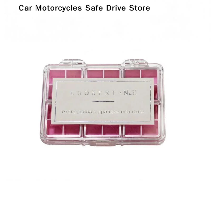 M24Grids Nail Decoration Accessories Storage Box Transparent Jewelry
