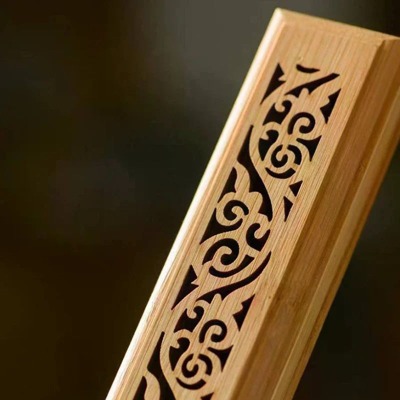 For Incense Storage And Burning Natural Bamboo Incense Burner With Laying Plate - Aromatherapy Wooden Box 1pc Zpaxo