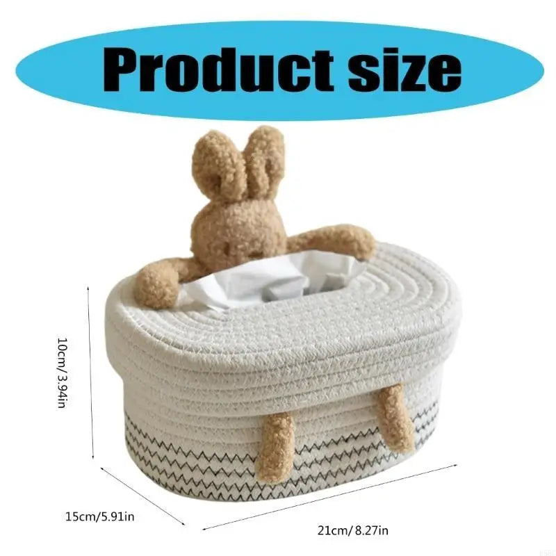 Bear Rabbit Designs Desktop Tissue Box Holder Coffee Table Decoration