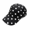 Retro Soft-top Polka Dot Baseball Cap Adjustable Sun Protection Casual Hat Versatile Wide Brim Peaked Cap Summer Outing Zpaxo Black