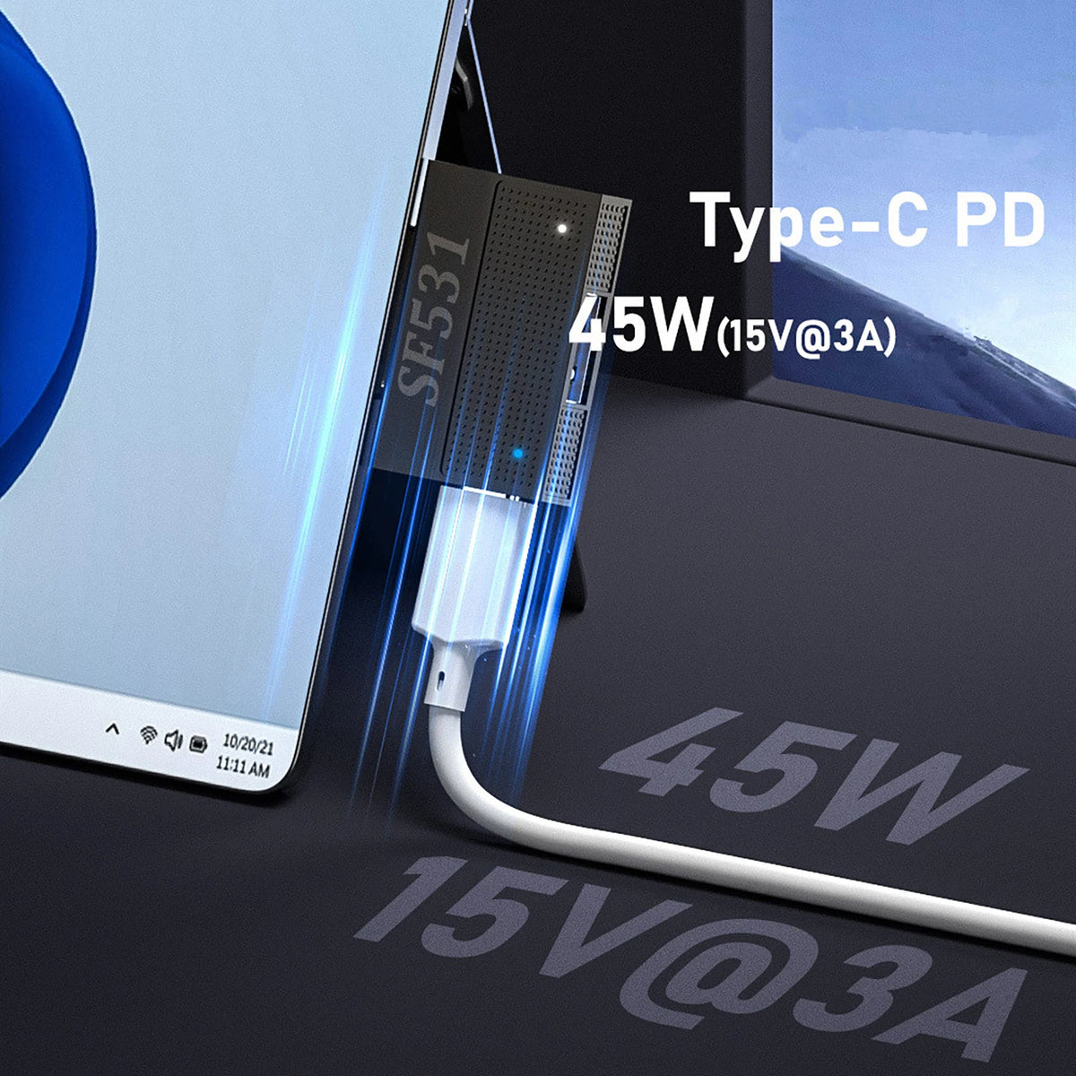 Magnetic Adapter USB 3 1 Type-c PD Port Charging Connector Supports Zpaxo