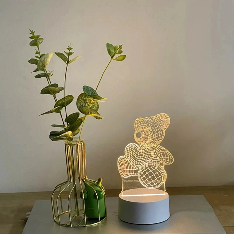 New 3D Acrylic Ornament Muilt Use Home Decoration Gift for Friends Bedroom Home Birthday Wedding Gifts Creative Design Decor Zpaxo