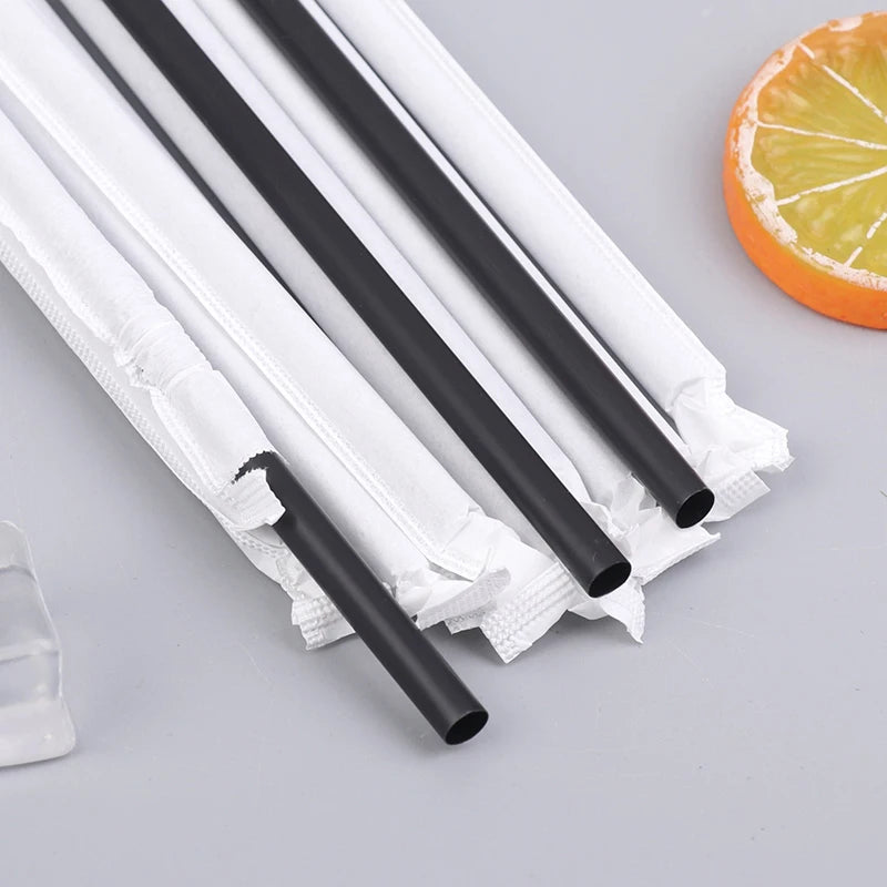 100-Pack Flexible Plastic Drinking Straws – Colorful Party Straws Drinking Straws Zpaxo