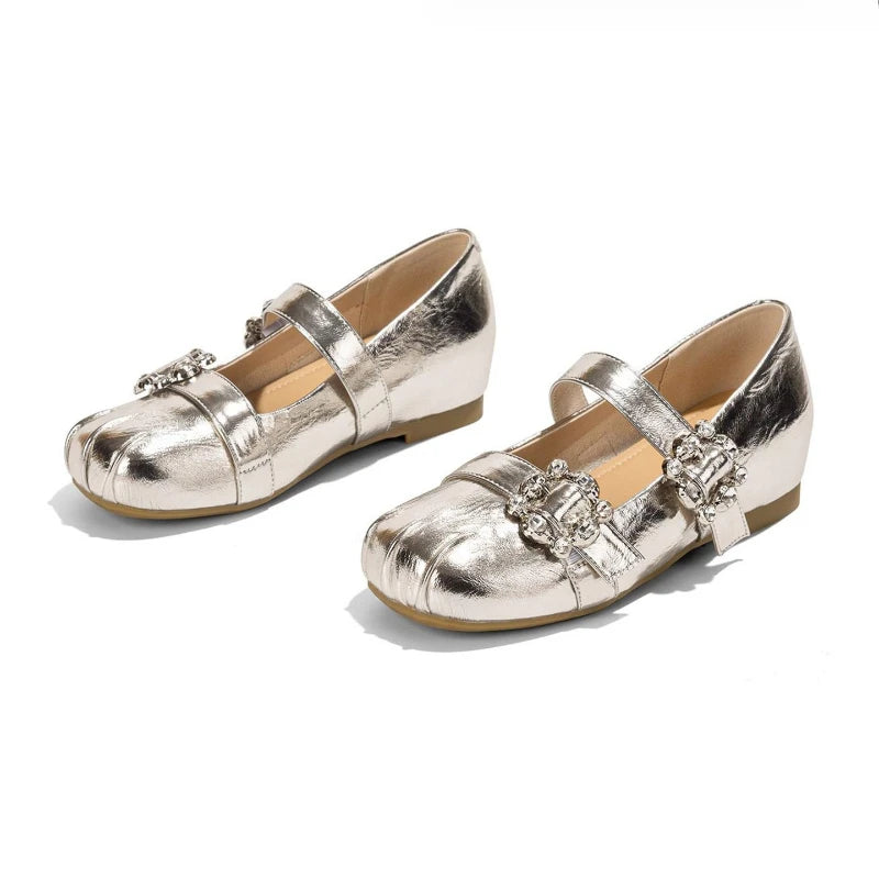 Spring Autumn Women's Elegant Solid Heel Shoes Women Rhinestone Zpaxo