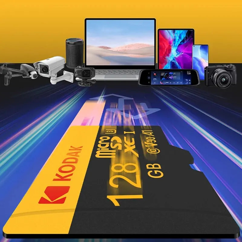 KODAK Micro Card Driving Recorder 128GB Micro SD Memory Card For Mobile Phone PC Earphone Speaker HD Camera Game Switch Zpaxo