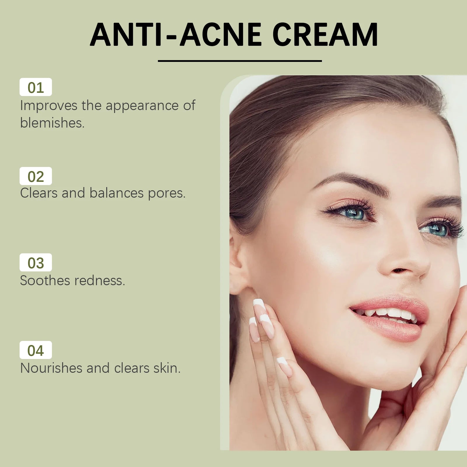 Anti Acne Cream Herb Repairing Spot Blemishes Remover Oil Control Shrink Pores Whitening Moisturizing Pimples Treatment Ointment Zpaxo
