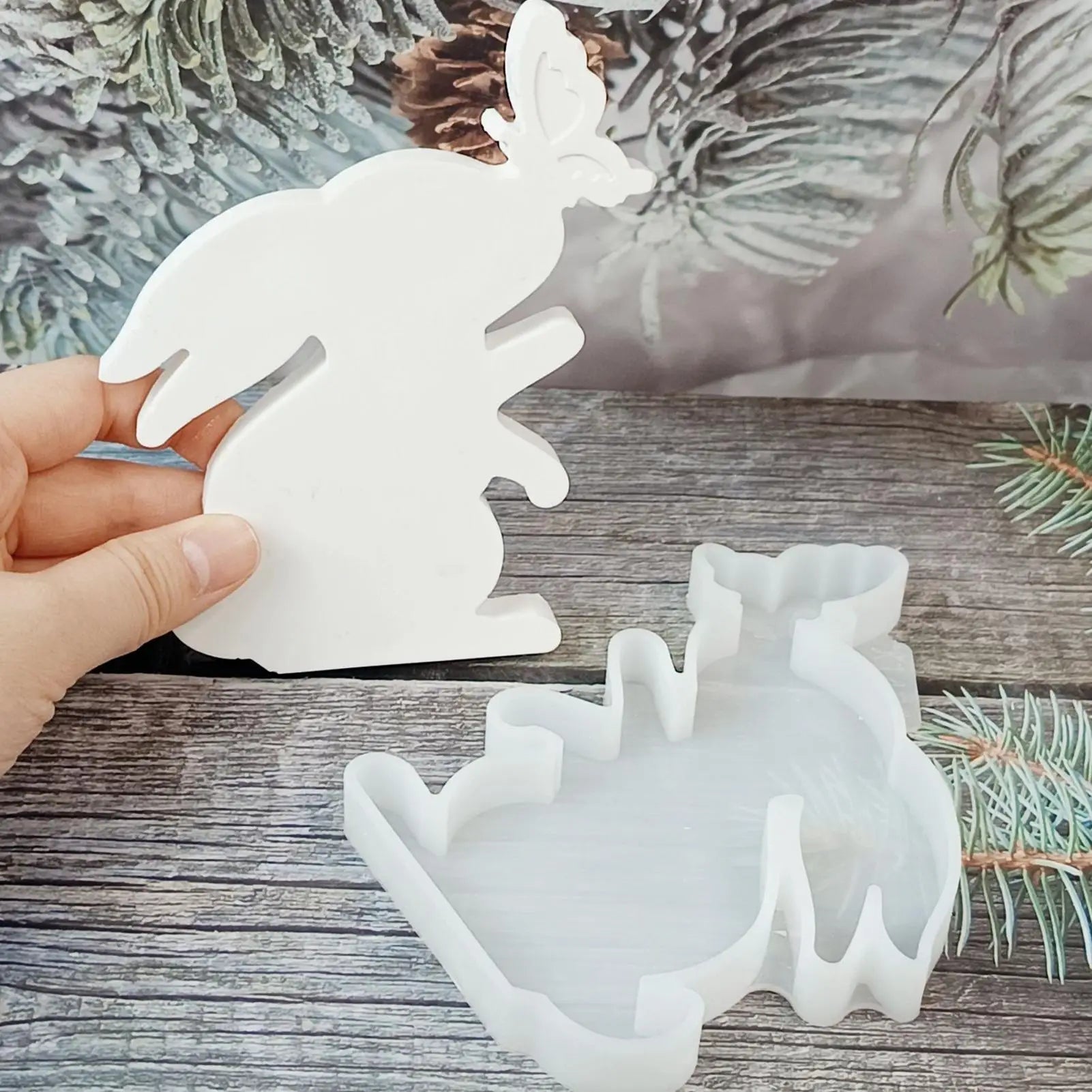 Bunny Silicone Mold Butterfly Easter Spring Candle Making Molds Resin