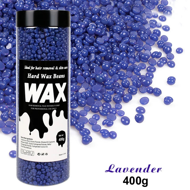 400g Canning Wax Beads For Hair Removal Hot Film Painless Waxing Beads Heating Wax Machine Body Bikini Face Legs Hair Removal Zpaxo 038-400g-Lavender