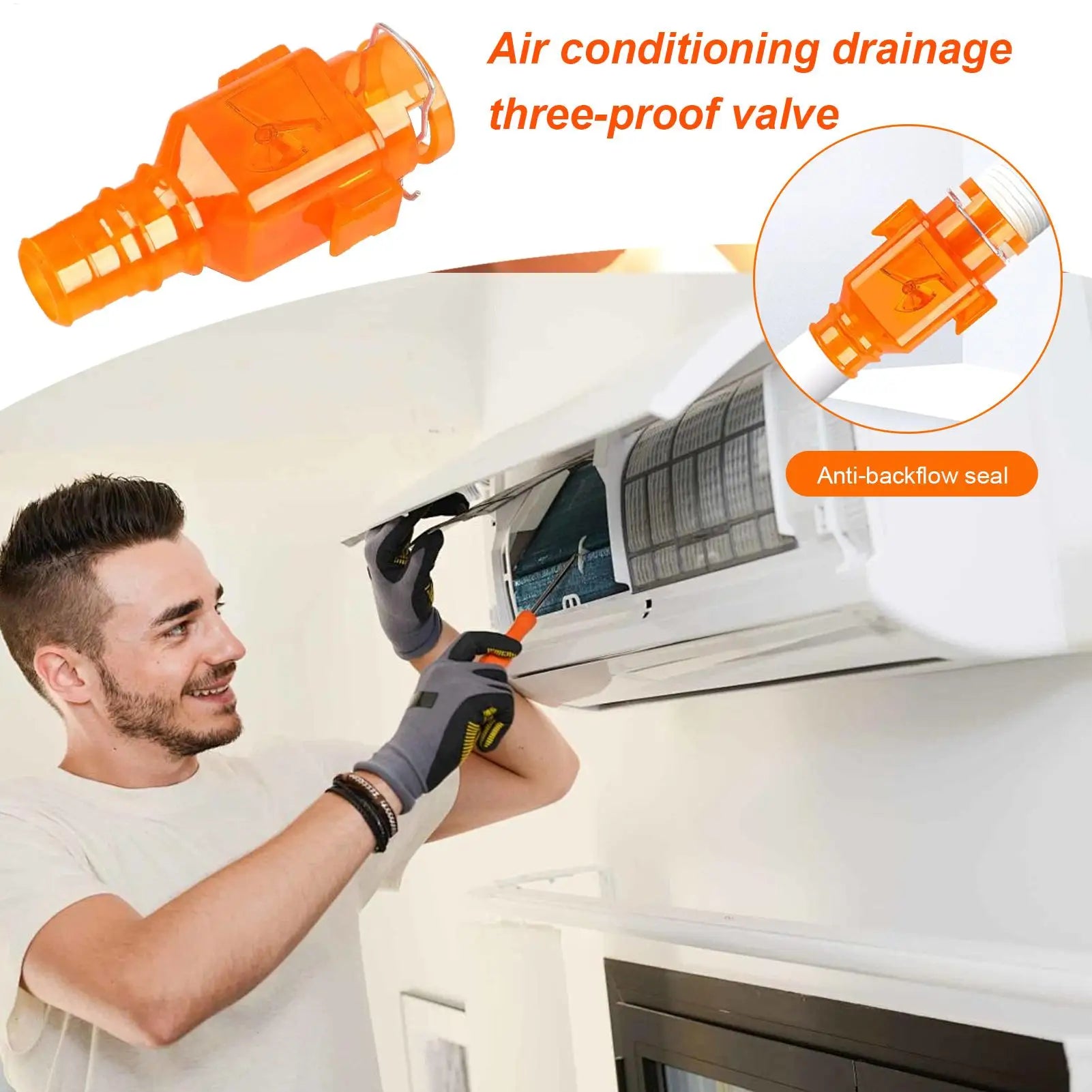 AC Drain Three Proof Valve Anti Backflow One Way Check Odor Insect