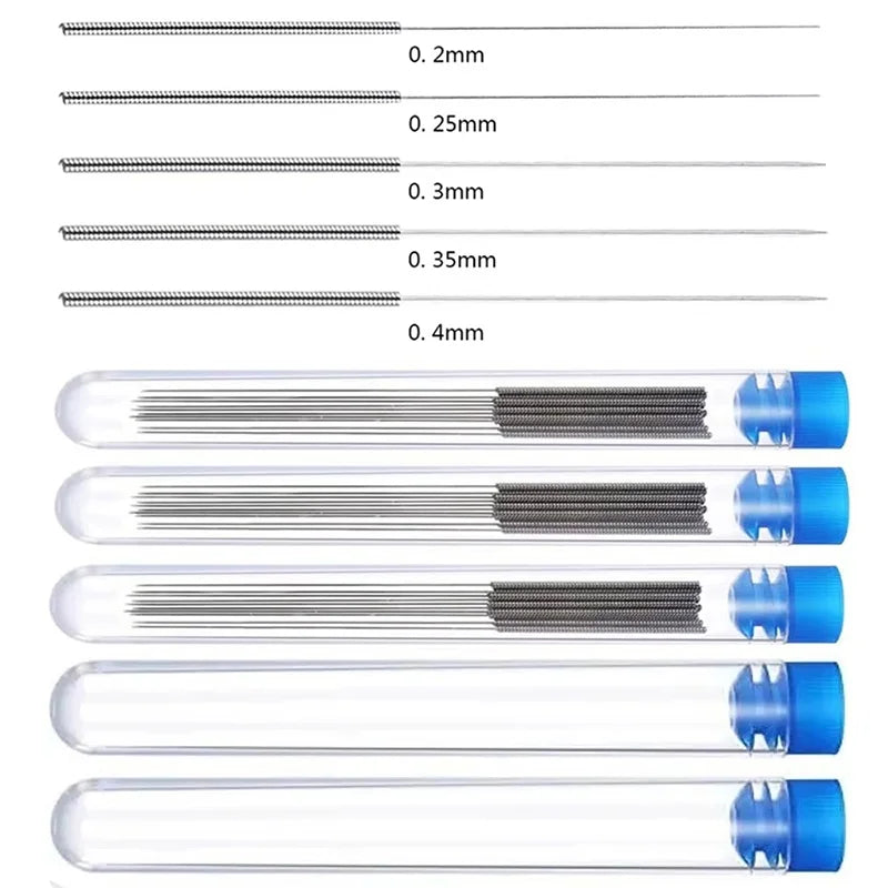 10pcs 3D Printer Stainless Steel Nozzle Cleaning Needles Kit 0.2/0.3/0.4/0.5/0.6/0.8/1.0mm Nozzle Drills Needle For 3D Printer Zpaxo