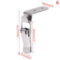 90 Degrees Duck-mouth Buckle Hook Lock Iron Spring Loaded Draw Toggle Latch Clamp Clip Silver Hasp Latch Catch Clasp Zpaxo A