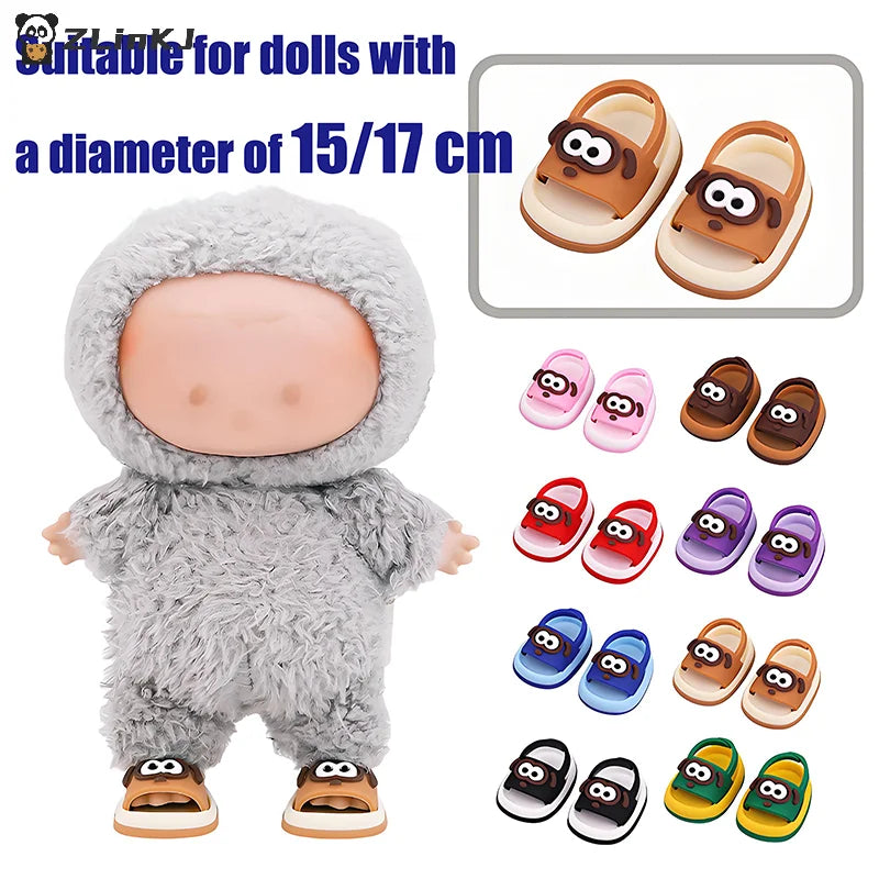 ▶15/17cm Doll Shoes Plastic Mini Shoes For Dolls Mini Finger Shoes Clothing Accessory For 6.9 Inch Dolls Blind Box Doll Zpaxo