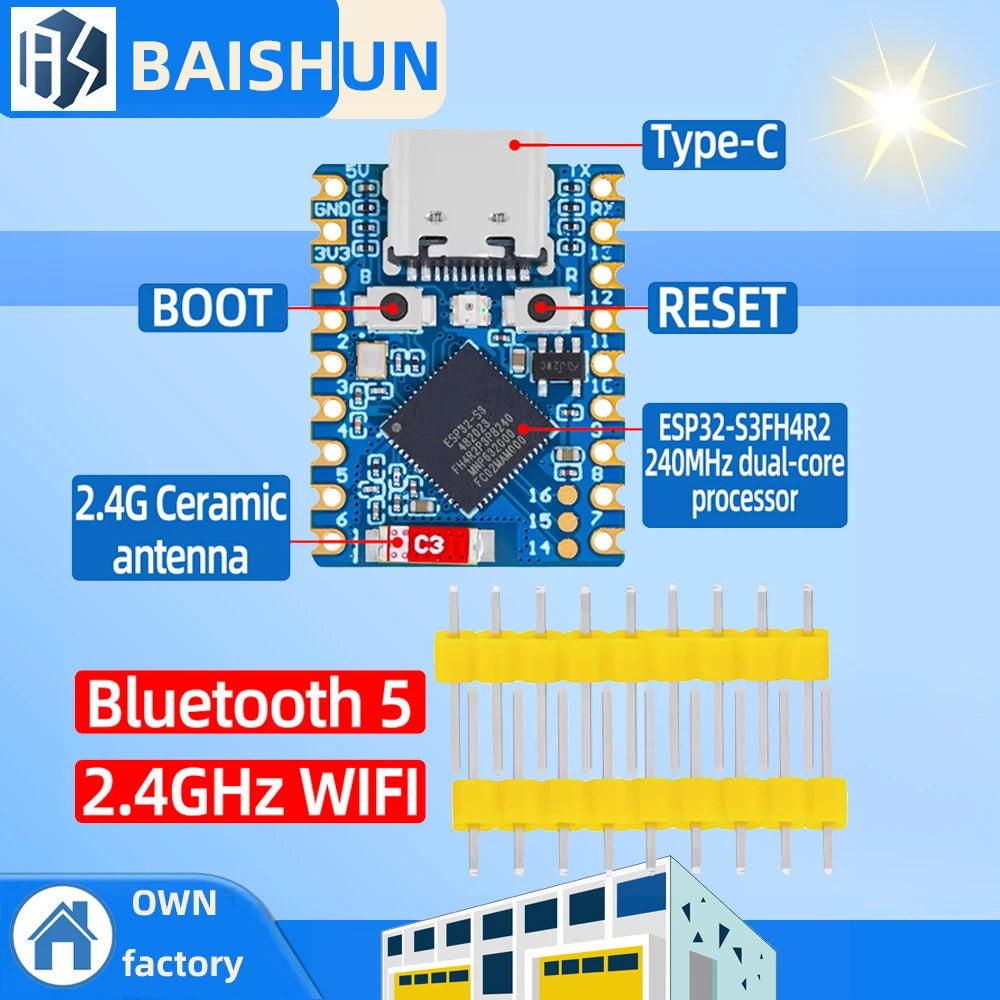 ESP32-S3-Zero Mini Development Board WiFi Bluetooth Ultra-small Size ESP32 C3 S3 ESP 32 Zpaxo