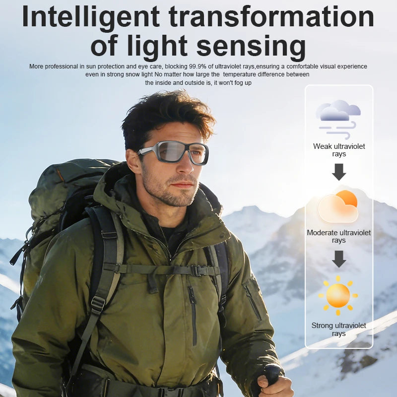 2026 Smart Glasses HD Photo Video AI Record Translation Touch Photochromic Lenses Bluetooth Call Music Multifunction Glasses Zpaxo
