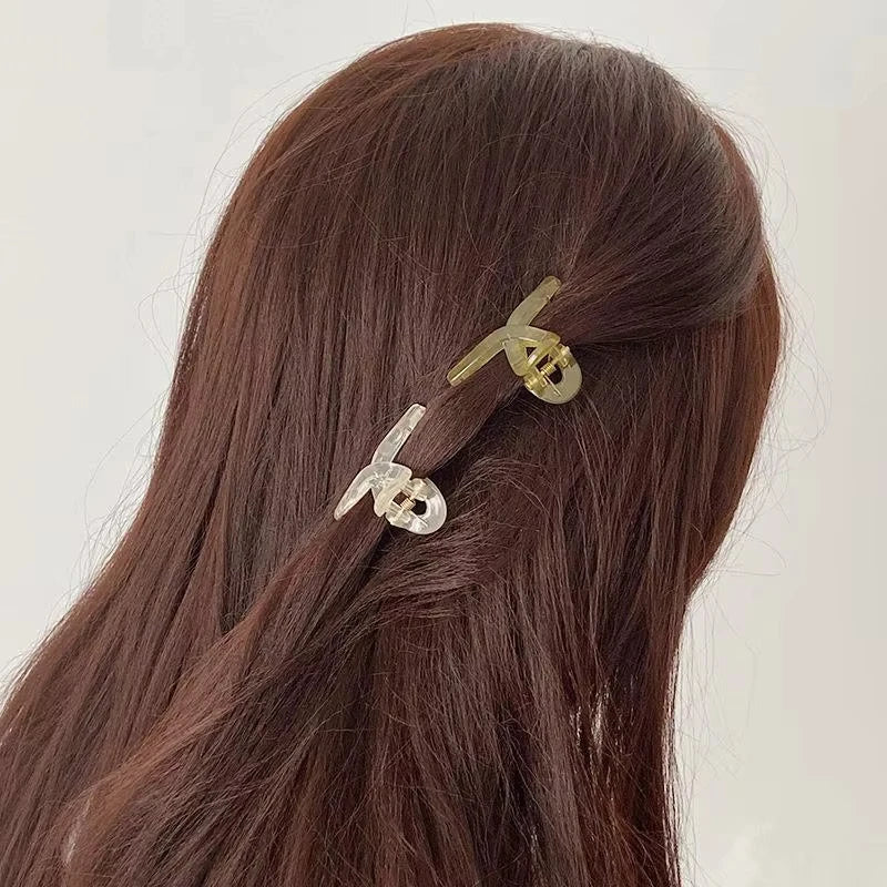 4PCS Hair Clip Small Hairpins for Woman 4.5CM Mini Transparent Jelly Grab Clip Hair Crab Ponytail Braid Claw Hair Accessories Zpaxo