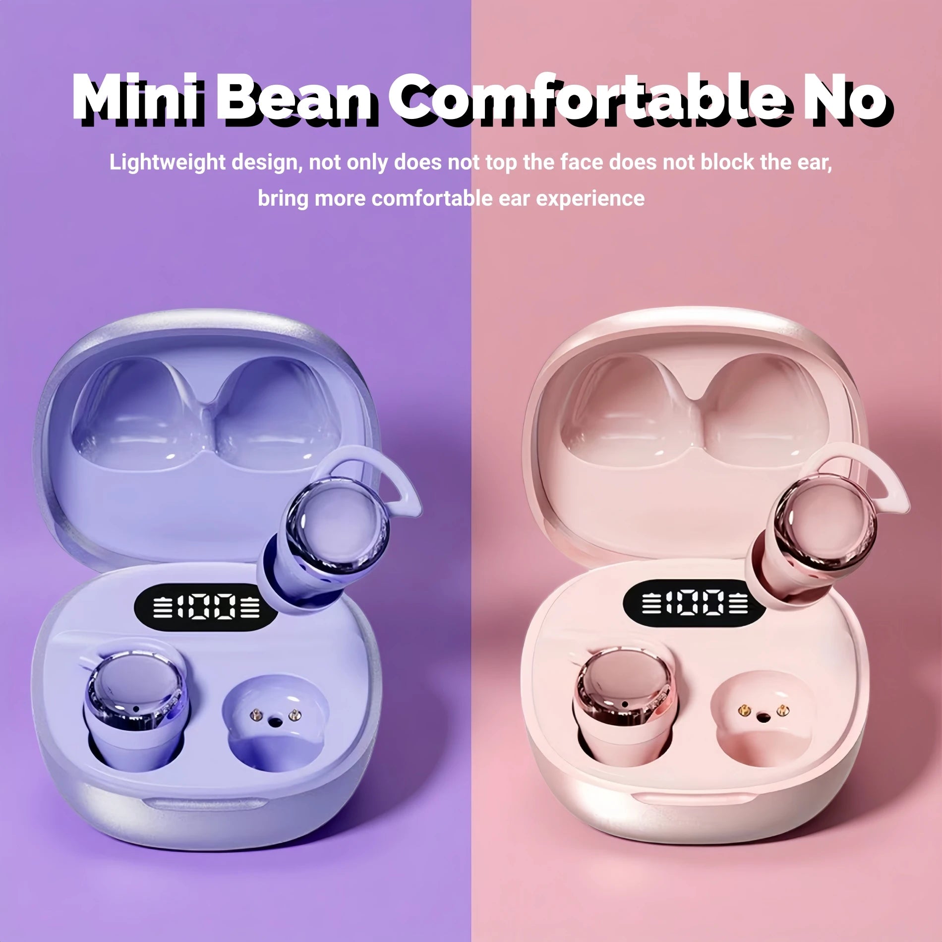 Cute Mini Wireless Earphones Ear Bluetooth Invisible Sleep