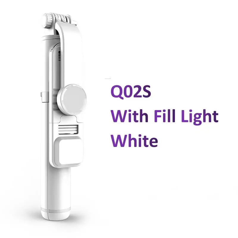 Portable Tripod Phone Selfie Stick LED Fill Light Extendable Stand