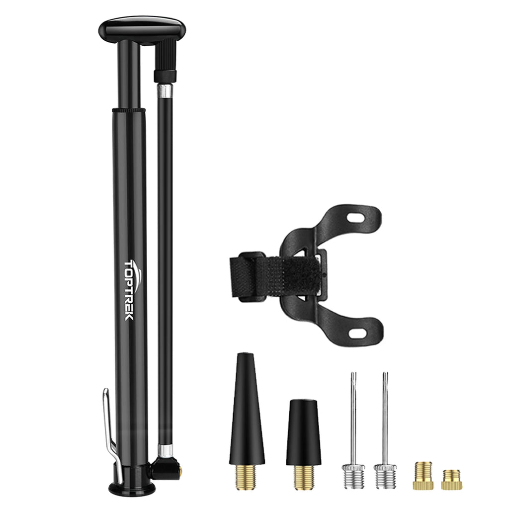 TOPTREK Portable Bike Pump Mini High Pressure Bicycle Tire Three In One Valve Hand Air Pump Bikes Basketballs With Mount Bracke Zpaxo pump