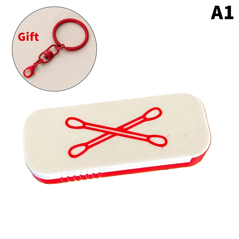CMNew Mini Sliding Cotton Swab Storage Box Keychain Portable Case Zpaxo A1