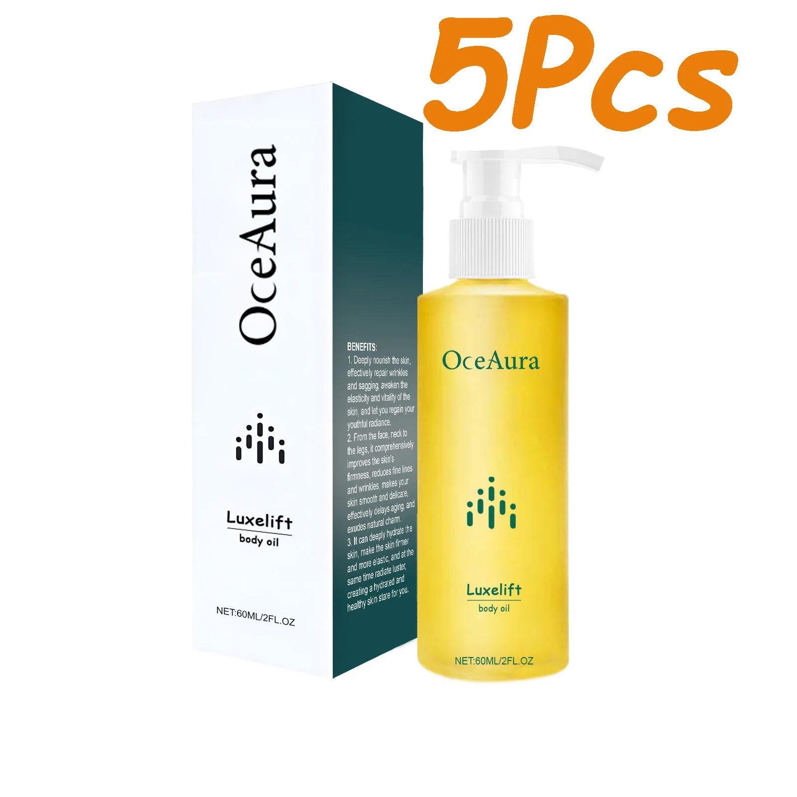 OceAura Body Firming Oil – Lifting, Moisturizing & Brightening Body Firming Oil Zpaxo 5 x 60ml Boxed