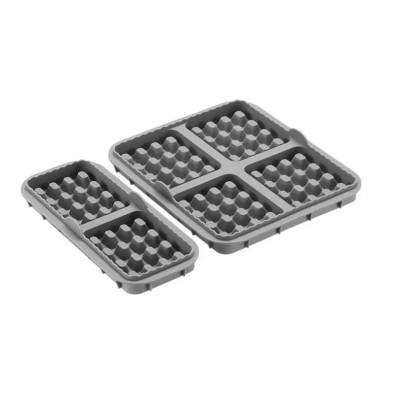 1 Air Fryer Waffle Baking Mold Reusable Silicone Mould Liner Dual Zpaxo Gray 2PCS