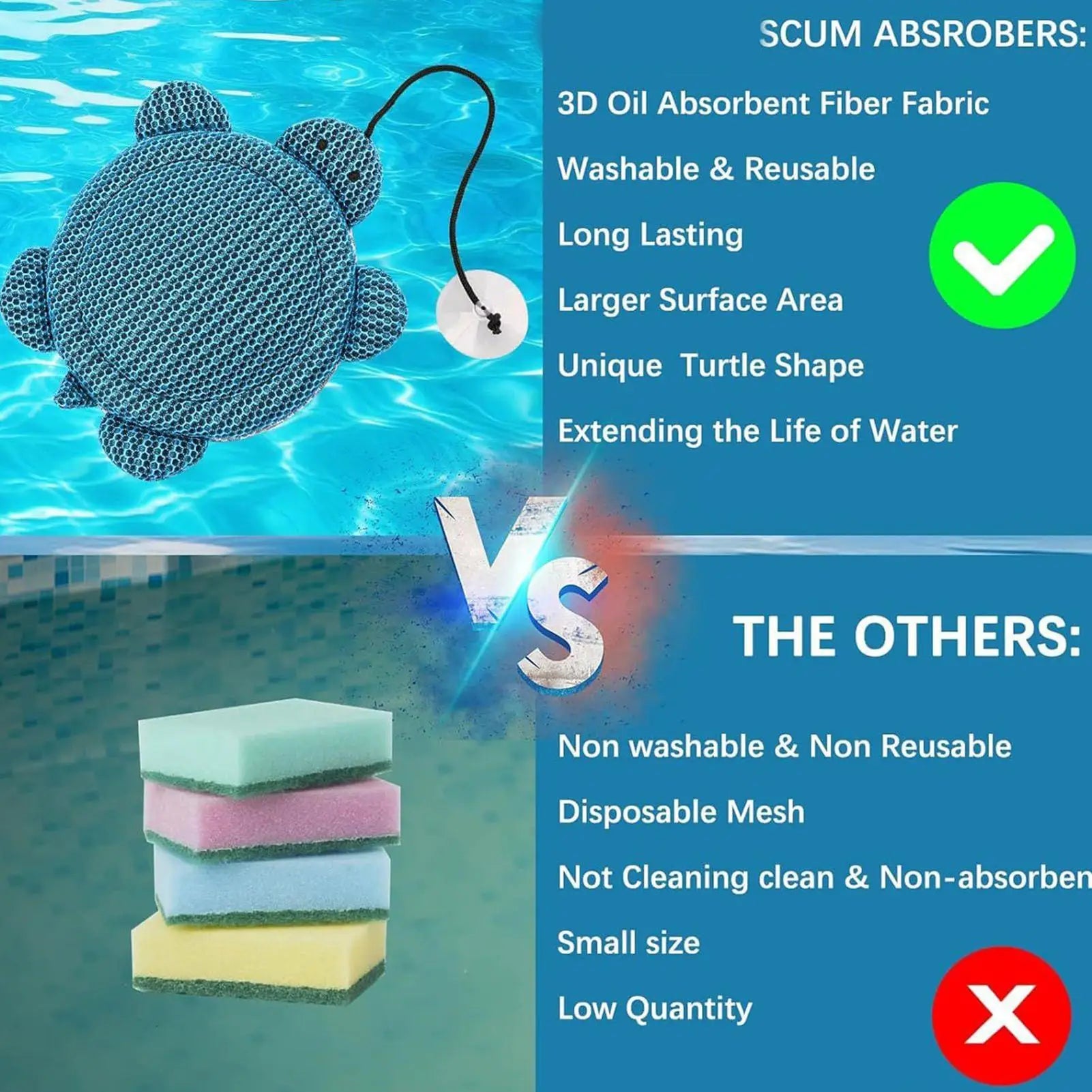 Tub Scum Absorber Pool Oil Sponge Floating Ball Spa Absorbing