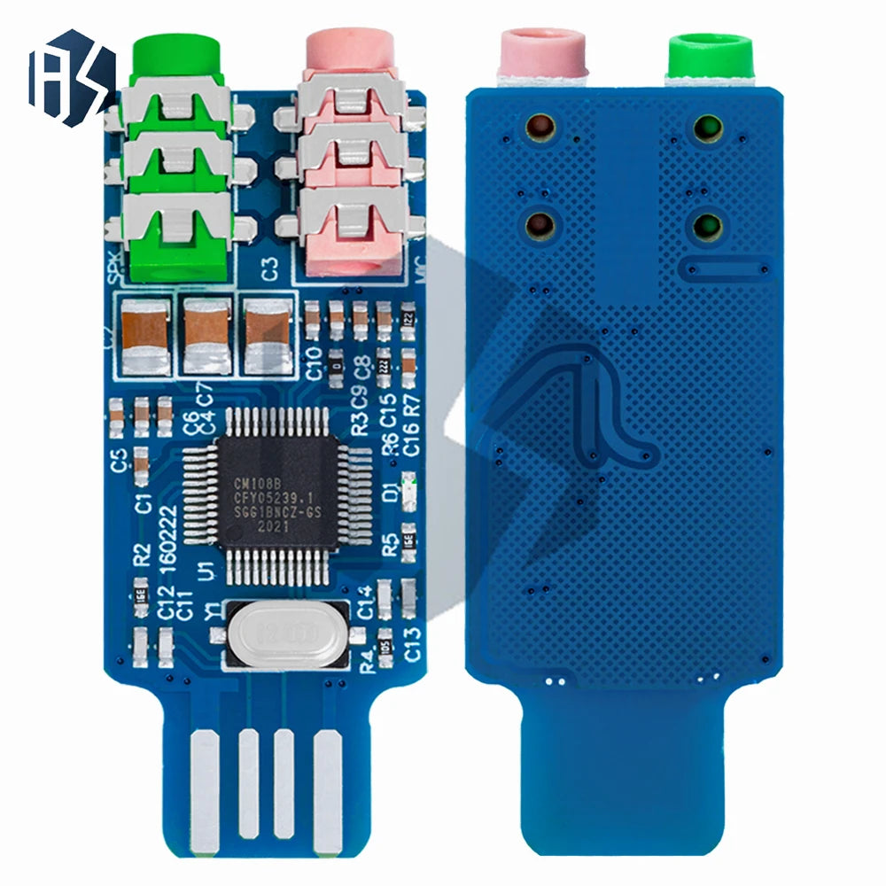 CM108 USB Audio Interface Module Driverless Plug-and-play External Zpaxo