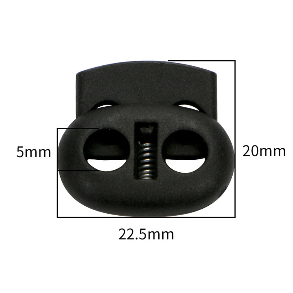 Single Double Hole Cord Lock Stopper Sportswear Shoes Backpack