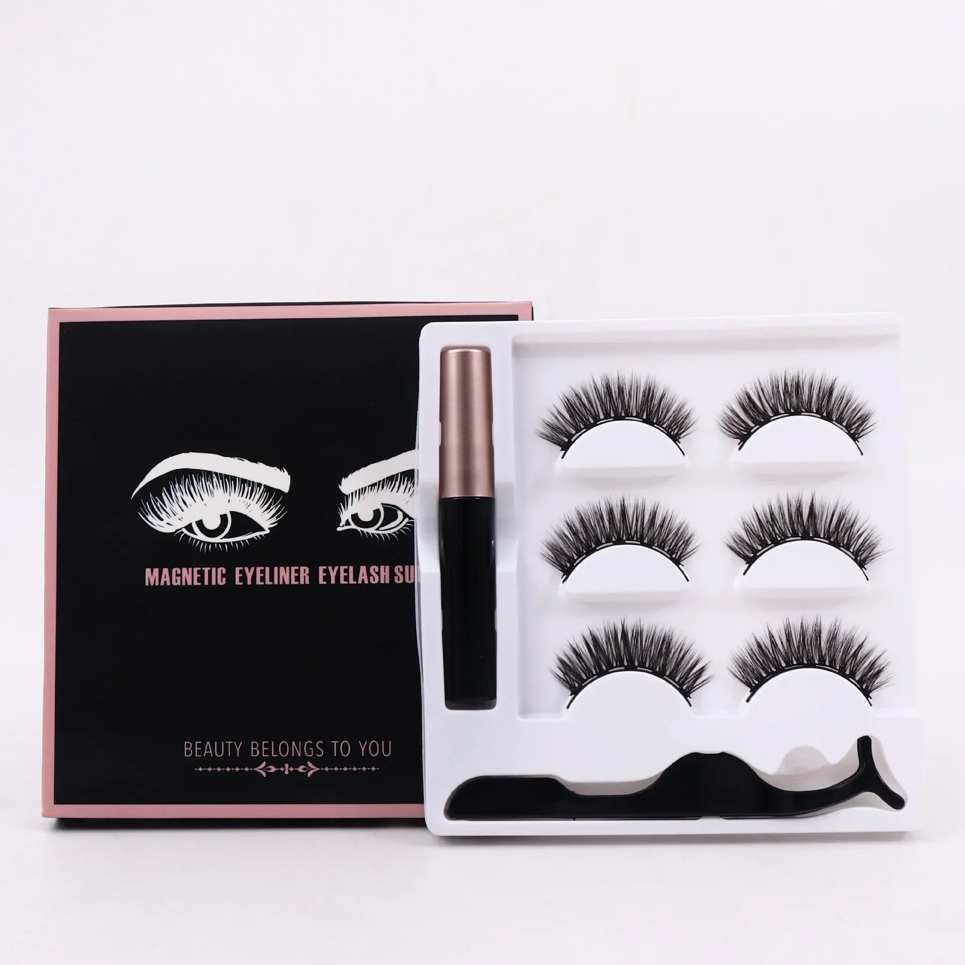 Magnetic Eyelashes Set Full Strip 5/7/10 Pair Natural Cilia False Eyeliner Dramatic Volume Thick Synthetic Eye Lashes Makeup Zpaxo 3Pair 015