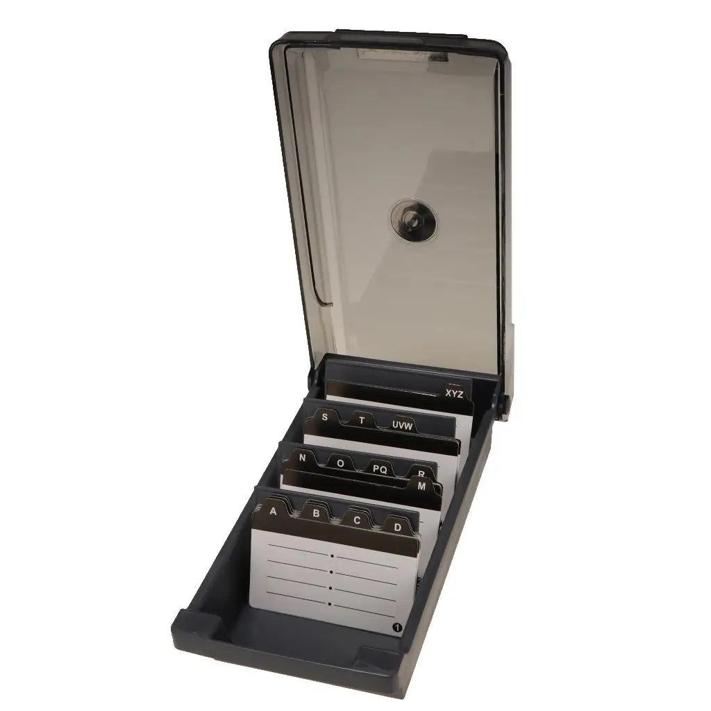 Business Card Holder, Organizer with Dividers & Index Tabs (500 Cards), Great Desktop File Holder Organizer Zpaxo