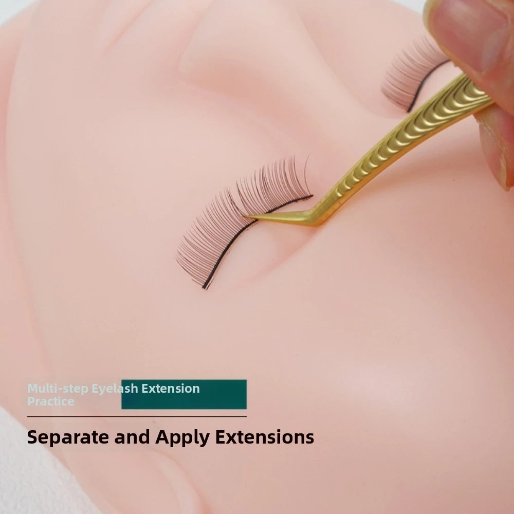 Soft Eyelash Extension Practice Model Silicone Simulation Faux Man Zpaxo