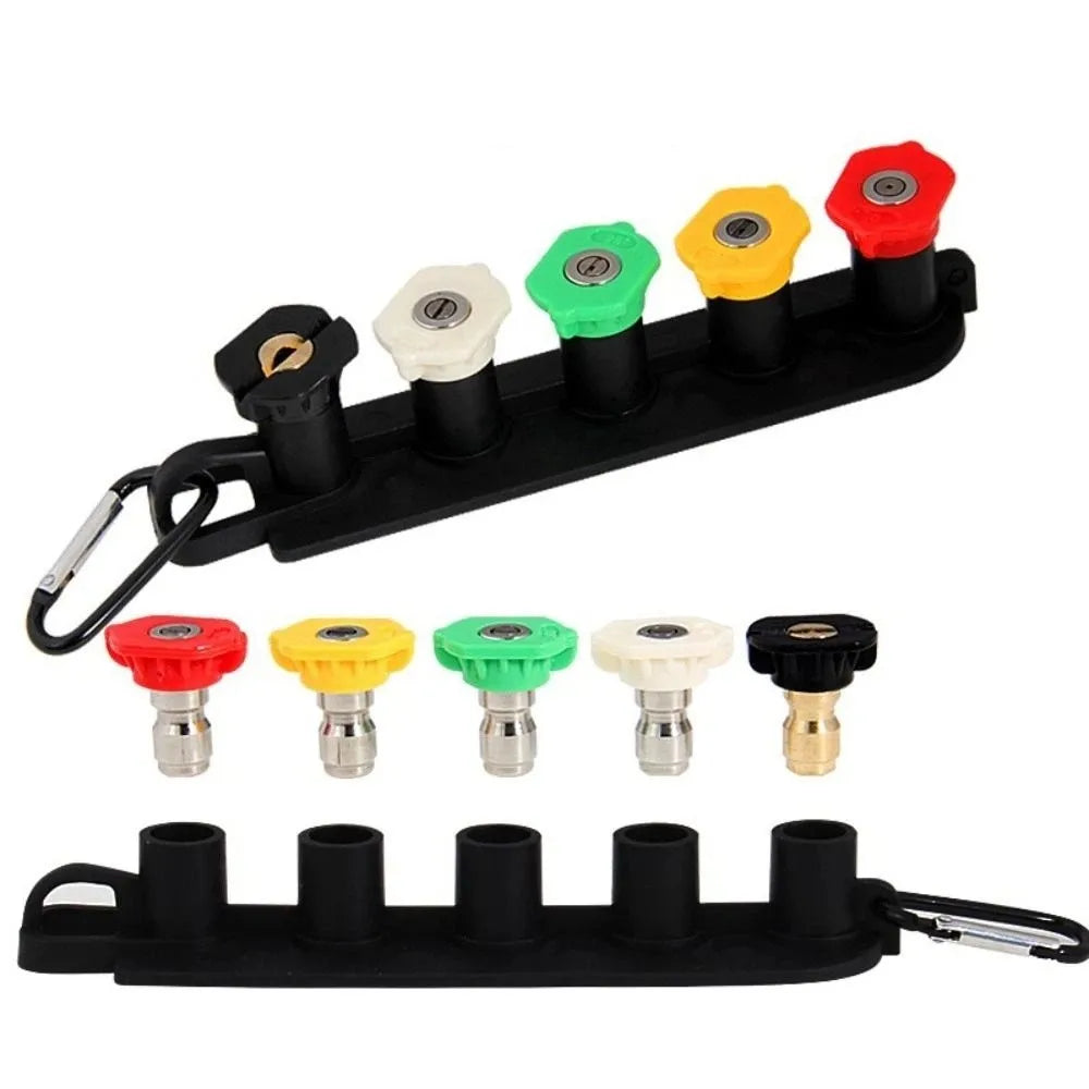 5/7 PCS 5/7-Piece Set Washer Nozzle Tip Set 1/4 Inch Quick Connector Quick Connect Pressure Washer Nozzle Tip Nozzle Holder Zpaxo