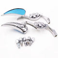 Flame Skull Motorcycle Rearview Mirror – Retro Wide-Angle Side Mirror